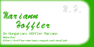 mariann hoffler business card