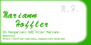 mariann hoffler business card